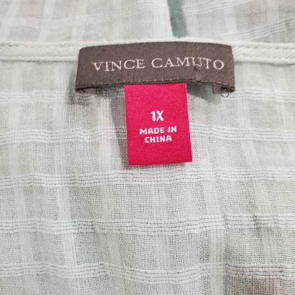 VINCE CAMUTO 3/4 Flutter Bell Sleeve Top Size 1X - Picture 7 of 9